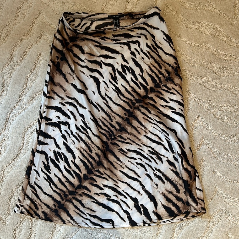 Forever 21 Zebra Print Skirt- Large